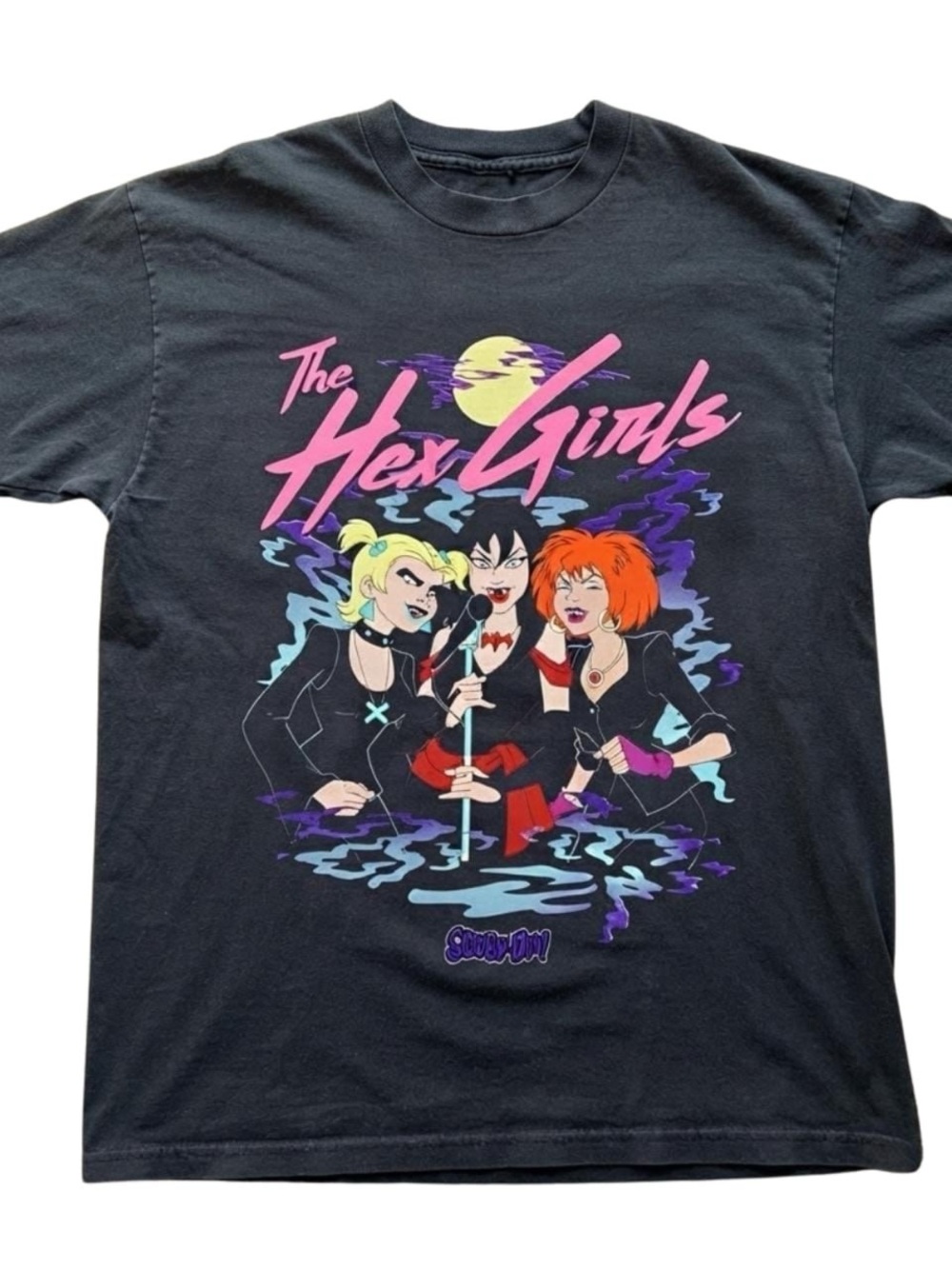 Black The Hex Girls Graphic Tee with Pink, Purple & Teal Art
